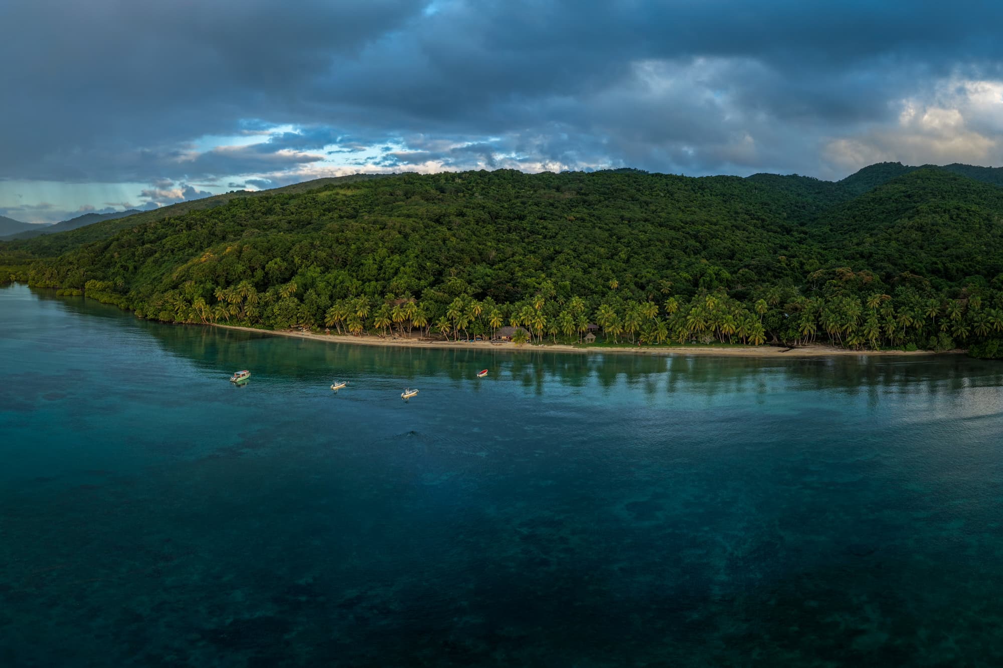 Panoramic view of the bay at Papageno Resort